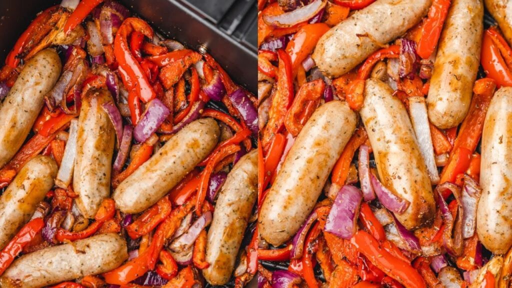 Air Fryer Sausage and Peppers