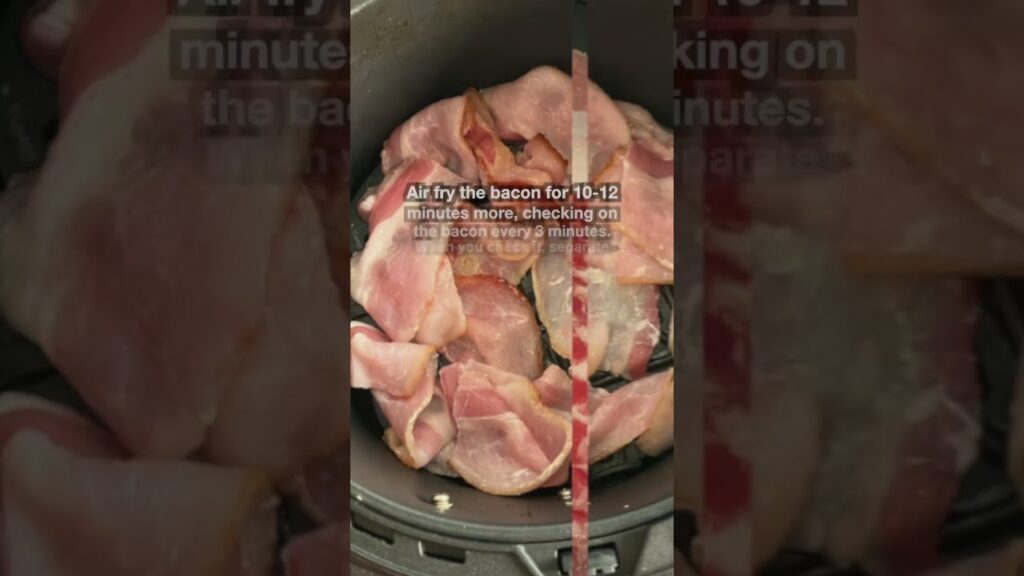 Frozen Bacon in Air Fryer #shorts